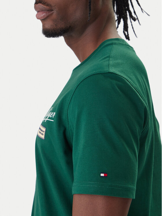 Tommy Hilfiger Tommy Hilfiger T-shirt Modern Ath Graphic MW0MW41471 Verde Regular Fit
