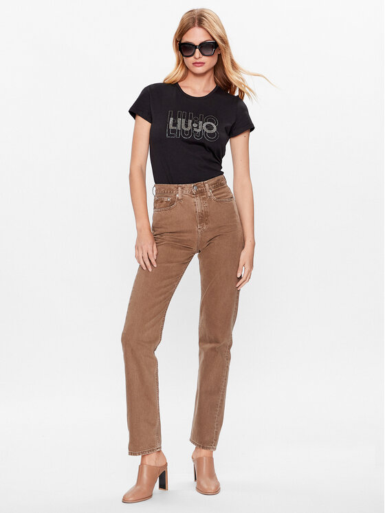Liu Jo Liu Jo Marškinėliai WF3085 J6308 Juoda Regular Fit