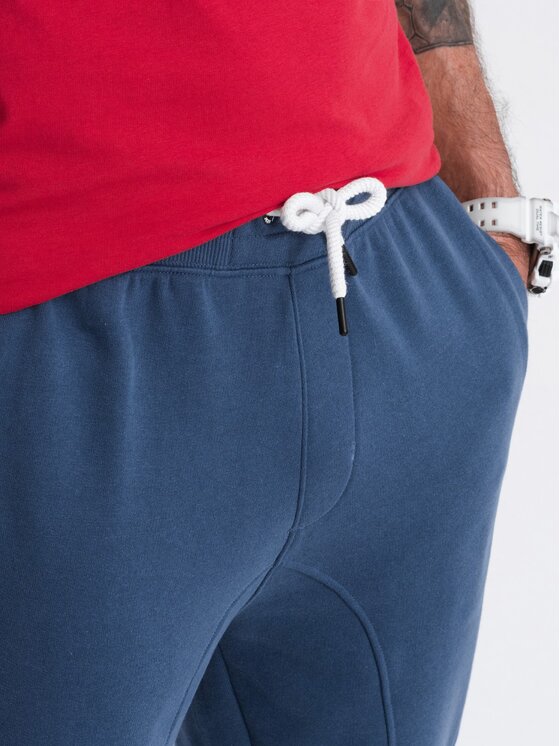 Ombre Ombre Joggery OM-PABS-0173 Granatowy Regular Fit