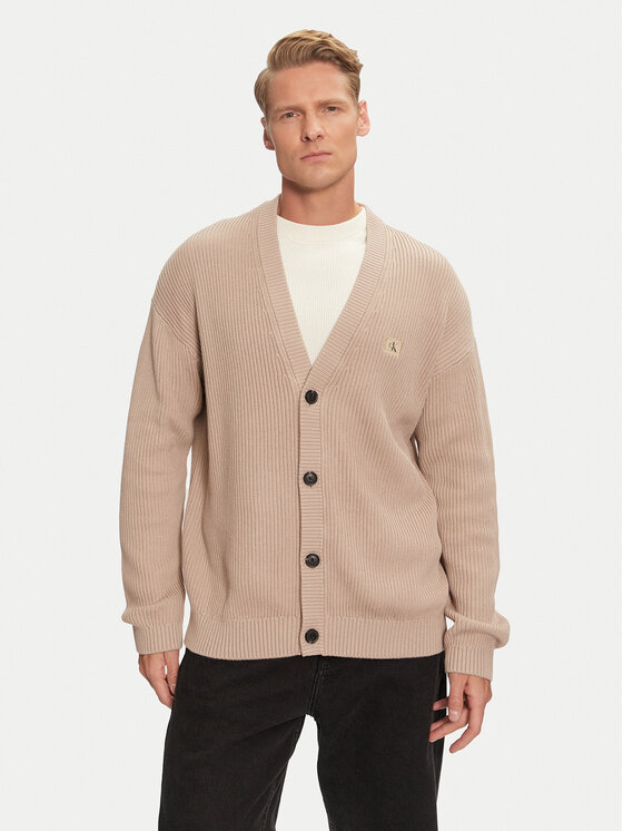 Calvin Klein Jeans Calvin Klein Jeans Cardigan J30J326201 Bej Regular Fit