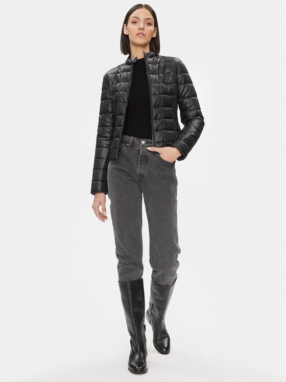 Trussardi Trussardi Μπουφάν μεταβατικό 56S00924 Μαύρο Regular Fit