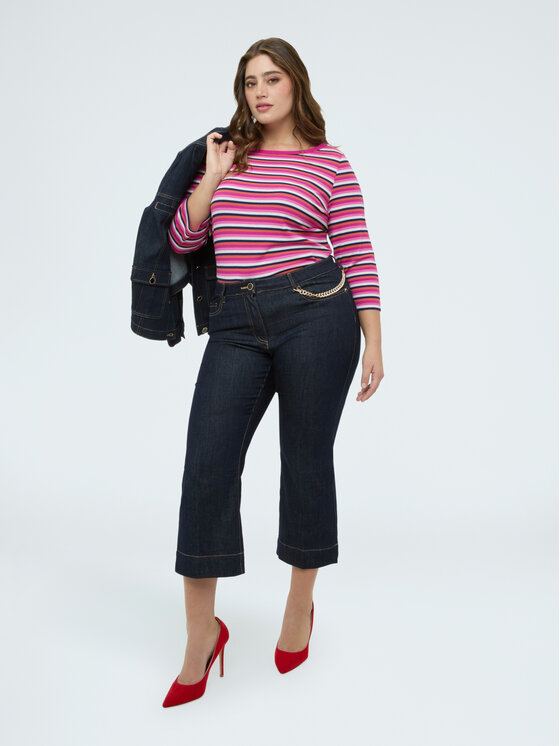 Fiorella Rubino Fiorella Rubino Jeansy P460T205259N034 Niebieski Cropp Fit