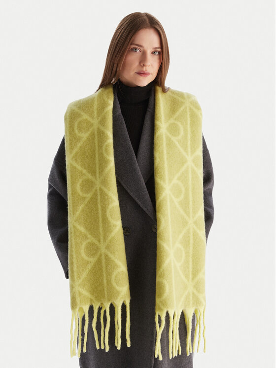 Calvin Klein Calvin Klein Κασκόλ Emblem Aop Brushed LV04D8072G Πράσινο