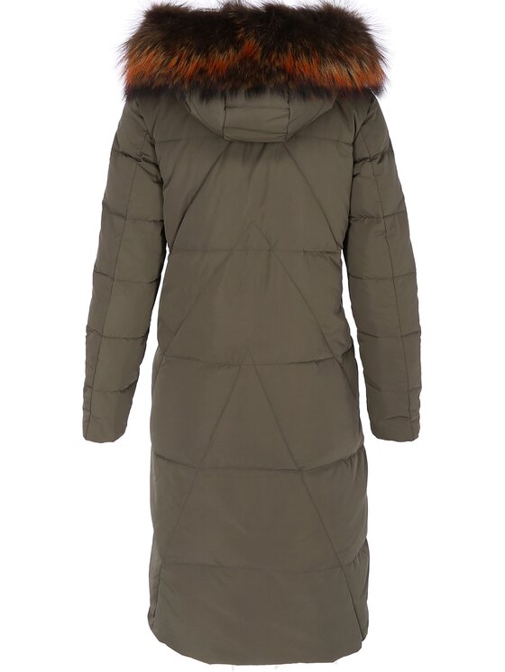 Perso Perso Kurtka damska BLH919029FX Khaki Regular Fit
