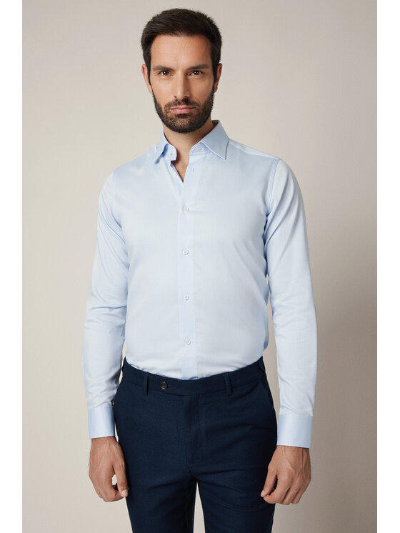 Lancerto Lancerto Koszula Nicoletta KO073225000008 Niebieski Slim Fit