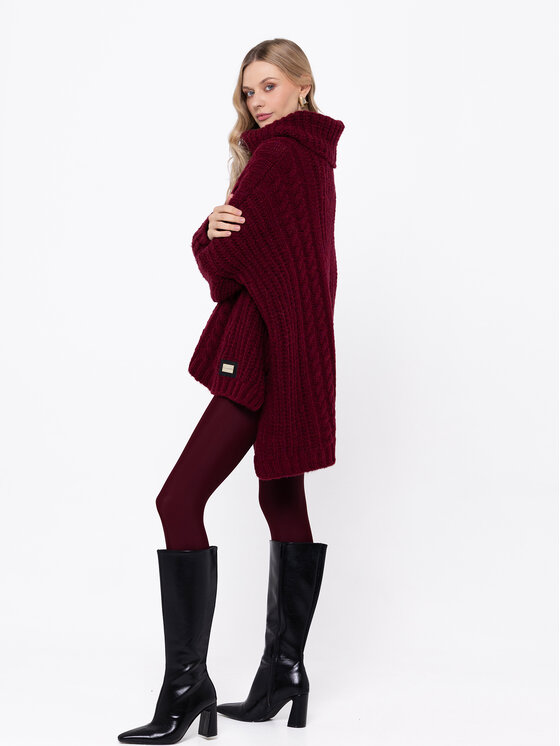 LIDIA KALITA LIDIA KALITA Golf Elysee Bordowy Oversize