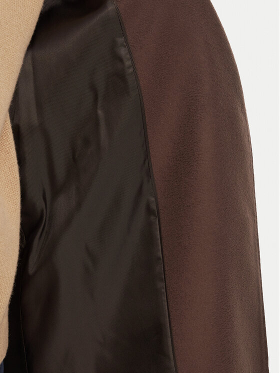 Weekend Max Mara Weekend Max Mara Płaszcz wełniany Pedale 2625016092 Brązowy ciemny Regular Fit