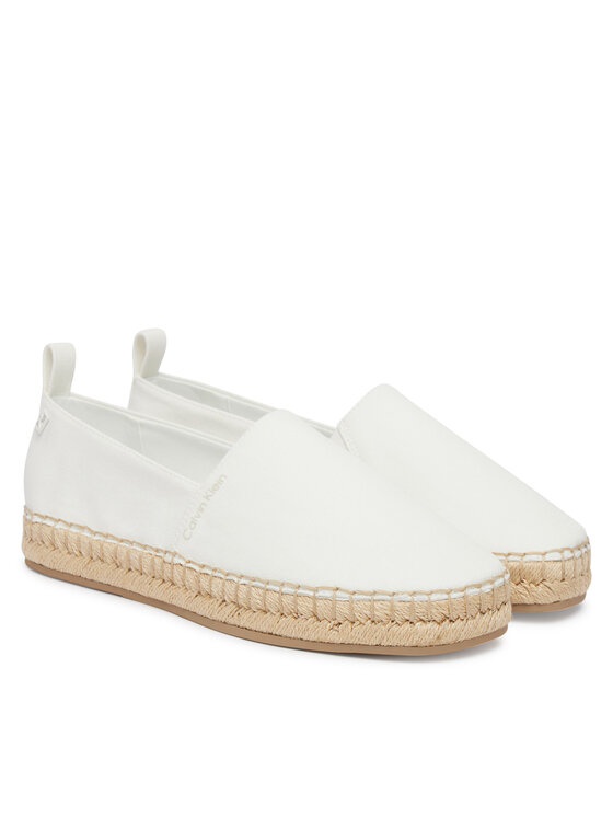Calvin Klein Calvin Klein Еспадрили Oblique Espadrille Canvas HW0HW02931 Бял