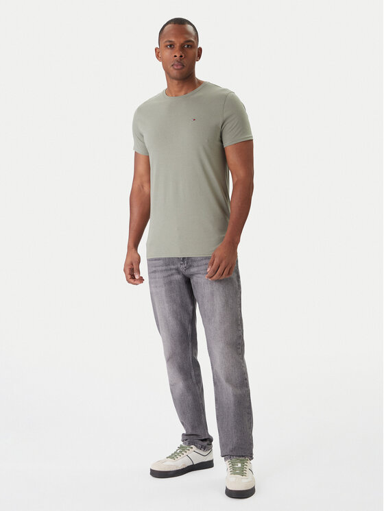 Tommy Jeans Tommy Jeans Tricou DM0DM04411 Verde Slim Fit