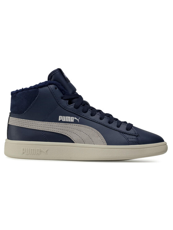 puma smash v2 mid l fur jr