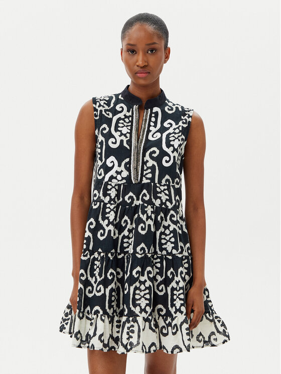 LOLA CASADEMUNT LOLA CASADEMUNT Φόρεμα καλοκαιρινό LS2516012 Μαύρο Relaxed Fit