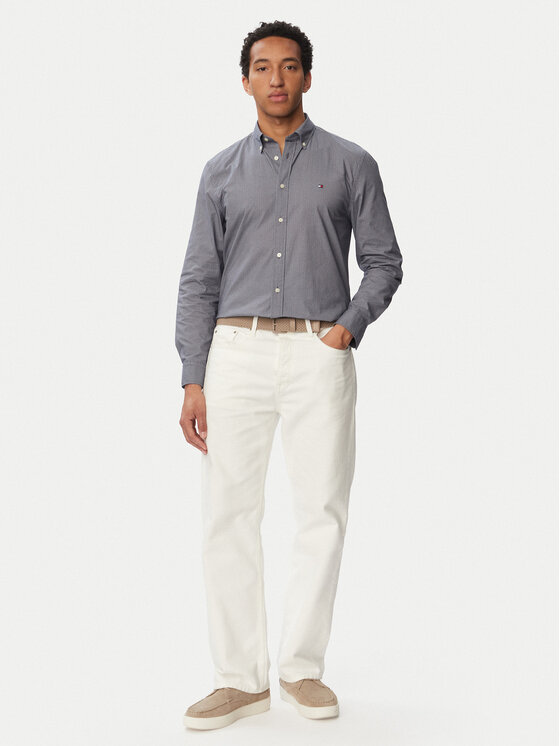 Tommy Hilfiger Tommy Hilfiger Hemd Flex MW0MW43317 Grau Slim Fit