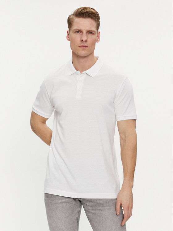 Brave Soul Brave Soul Polo majica MPS-131TOKITA Bela Straight Fit