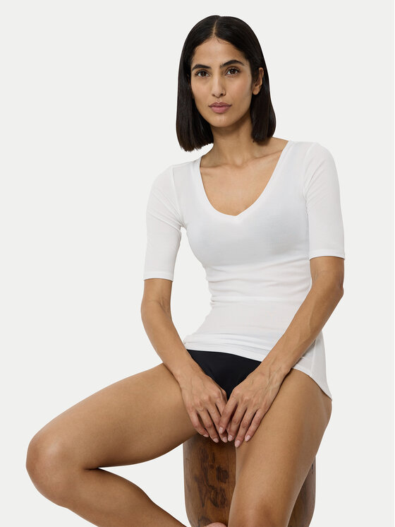 Triumph Triumph Maglietta del pigiama Beauty Layers 10222610 Écru Slim Fit