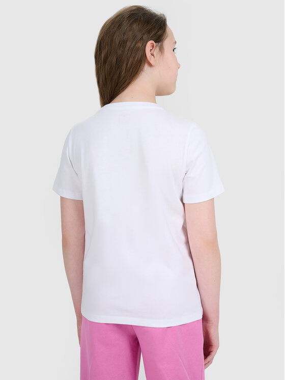 4F 4F T-Shirt BASIC+ Biały Regular Fit
