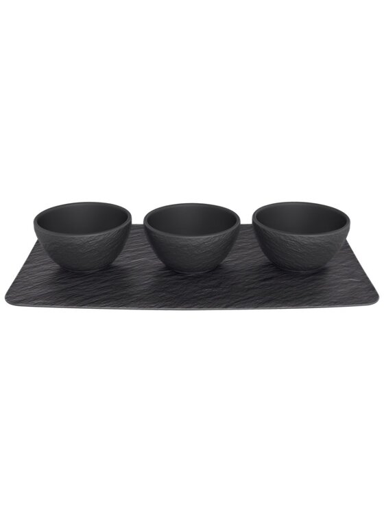Villeroy & Boch Villeroy & Boch Komplet miseczek Villeroy & Boch Manufacture Rock Czarny