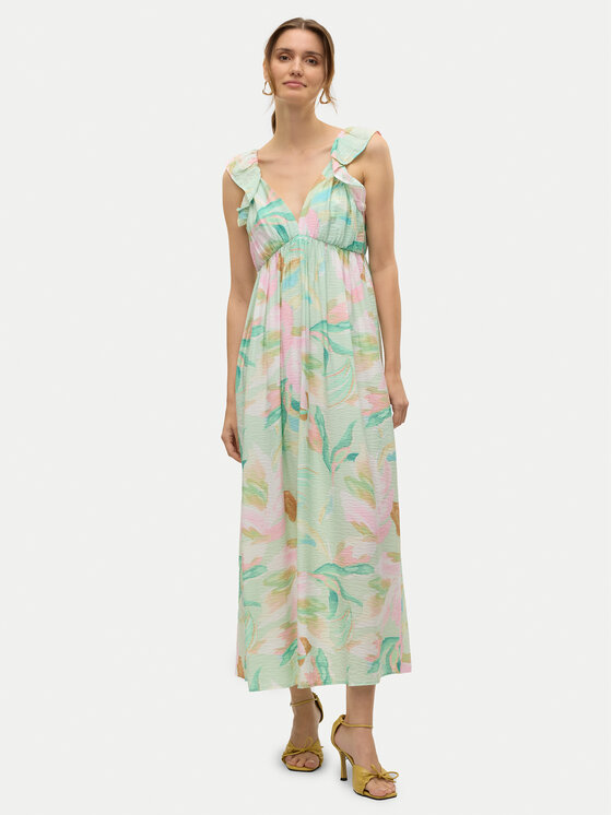 Vero Moda Vero Moda Sukienka letnia Josie 10324125 Zielony Regular Fit