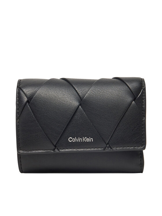 Női Női pénztárca Calvin Klein, Fekete, Ck Woven Small Trifold K60K612953