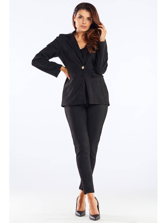 Awama Awama Dámske nohavice A461 Čierna Basic Fit