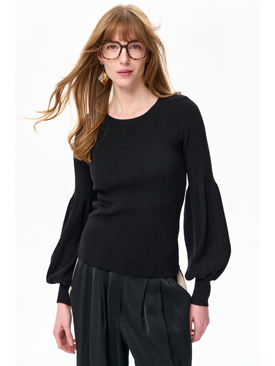 blue shadow blue shadow Sweter Exi Czarny Regular Fit