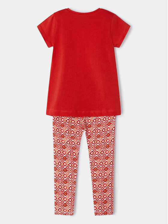 Mayoral Mayoral Комплект тишърт и клин 3711 Червен Regular Fit