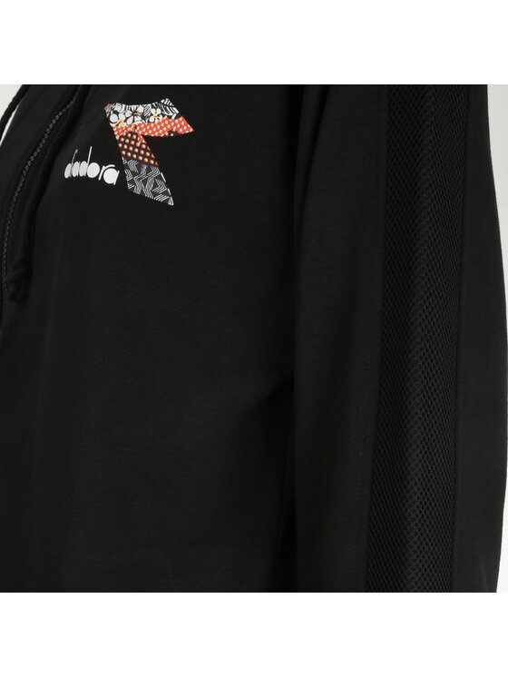 Diadora Diadora Bluza L. HOODIE FZ FLOSS Czarny Basic Fit