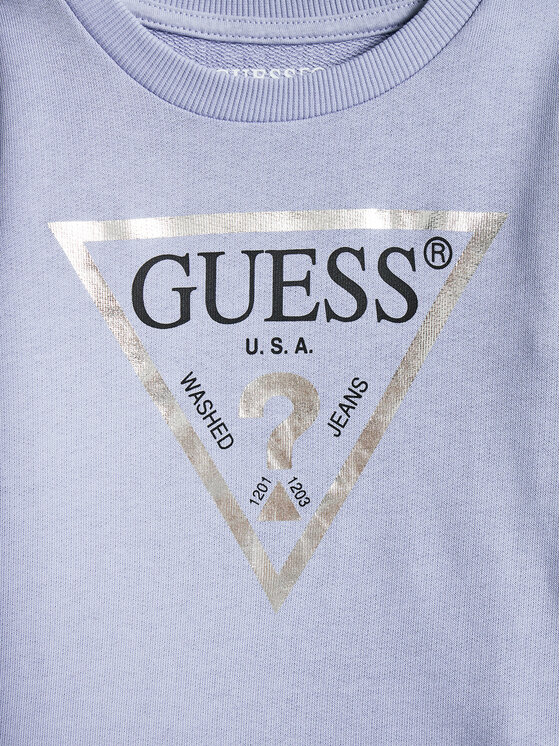 Guess Guess Majica dugih rukava K74Q12 KAUG0 Svijetloplava Regular Fit