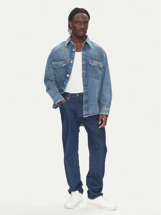 HUGO HUGO džínová košile Ebolt 50513853 Tmavomodrá Oversize