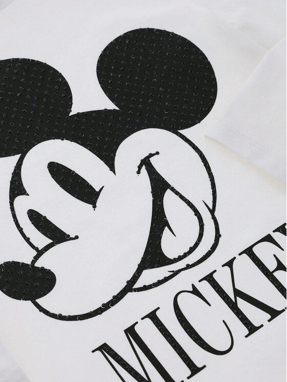 Original Marines Original Marines Bluzka MICKEY MOUSE DCAV3521F Biały Regular Fit