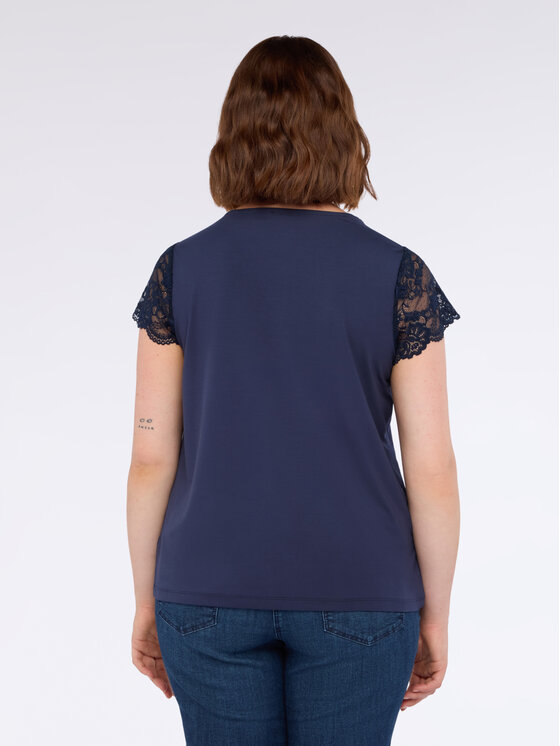 Fiorella Rubino Fiorella Rubino Bluzka G093L108580N034 Niebieski Regular Fit