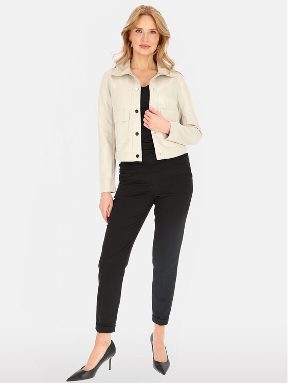 Perso Perso Dámska bunda BLE252676F Sivá Regular Fit