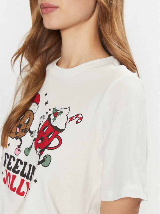 ONLY ONLY T-krekls Rosie 15332339 Balts Regular Fit
