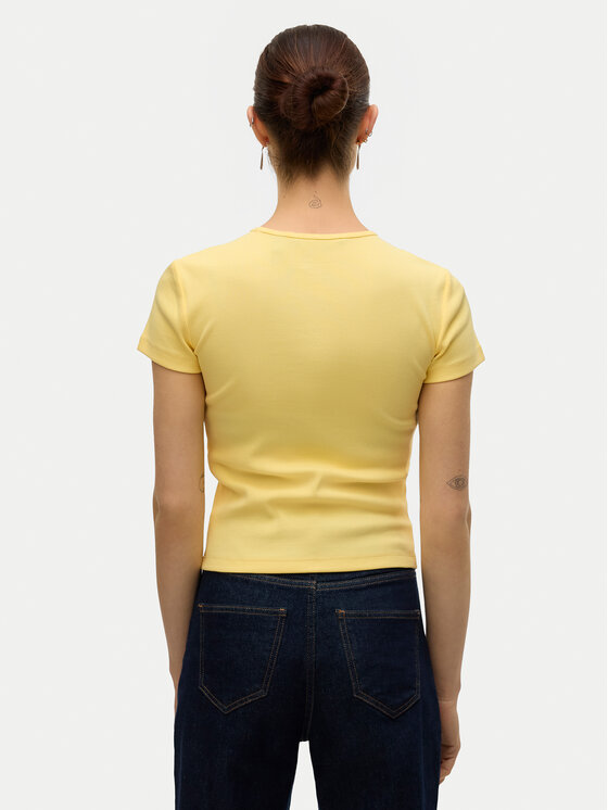 Vero Moda Vero Moda T-krekls Chloe 10306894 Gaiši dzeltena Tight Fit