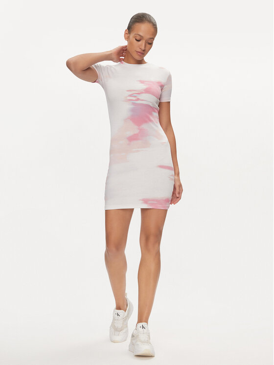 Calvin Klein Jeans Calvin Klein Jeans Vsakodnevna obleka J20J223205 Pisana Slim Fit