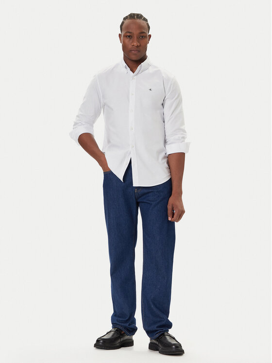Calvin Klein Jeans Calvin Klein Jeans Srajca Oxford Classic LV140EM125 Bela Regular Fit