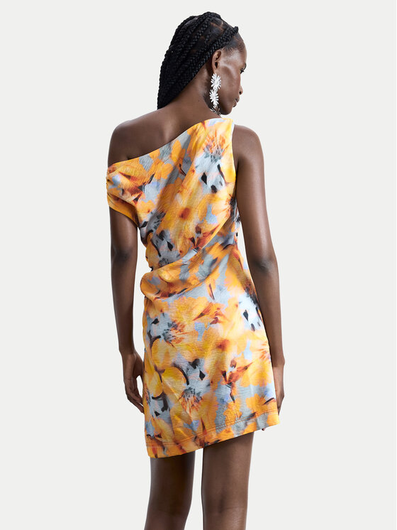 Desigual Desigual Letné šaty Sol 26SWVW50 Žltá Slim Fit