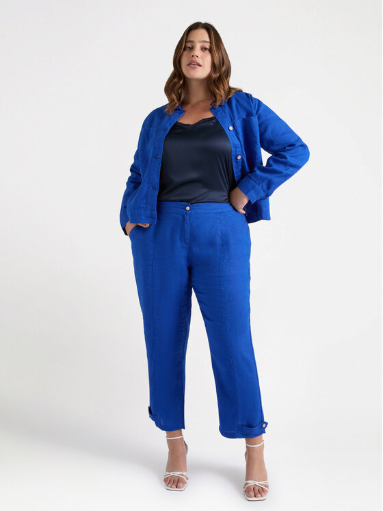 Fiorella Rubino Fiorella Rubino Koszula 5060T001293N024 Turkusowy Boxy Fit