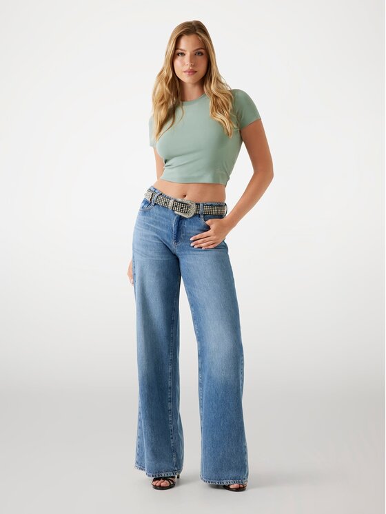 Guess Guess T-Shirt 176421 Zielony Classic Fit
