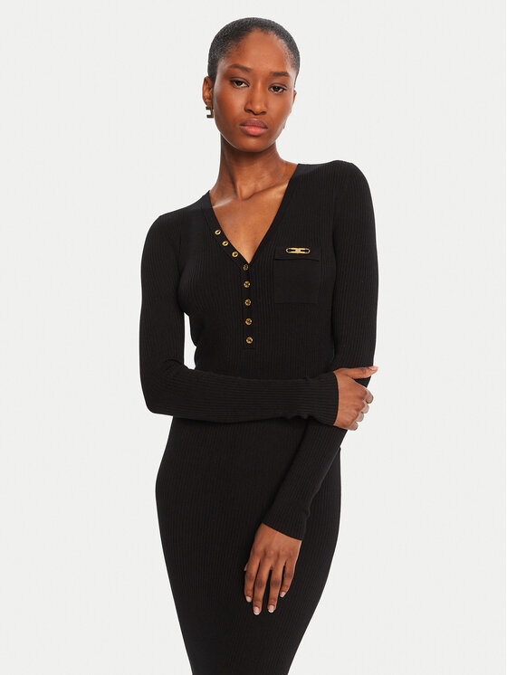 Elisabetta Franchi Elisabetta Franchi Džemper haljina AM-10B-56E2-V390 Crna Slim Fit