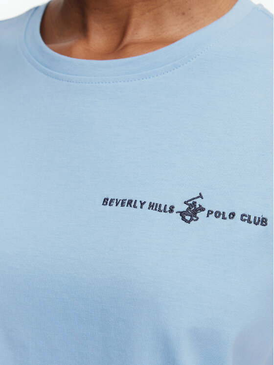 Beverly Hills Polo Club Beverly Hills Polo Club T-Shirt P-SS26W-TS085 Niebieski jasny Regular Fit