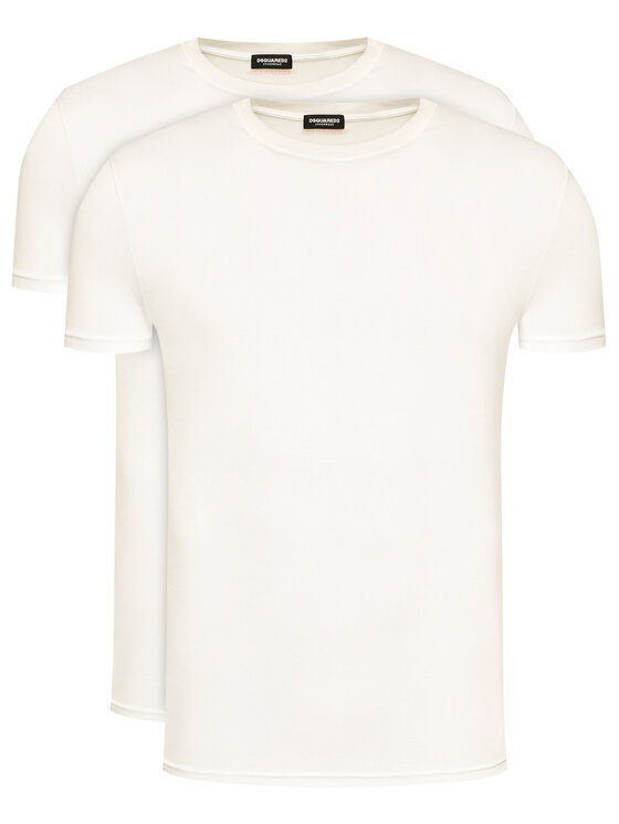 Dsquared2 Underwear 2 marškinėlių komplektas DCX200050 Balta Slim Fit