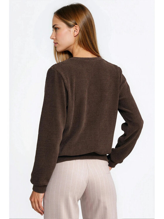 NIFE NIFE Bluza BL13 Brązowy Regular Fit