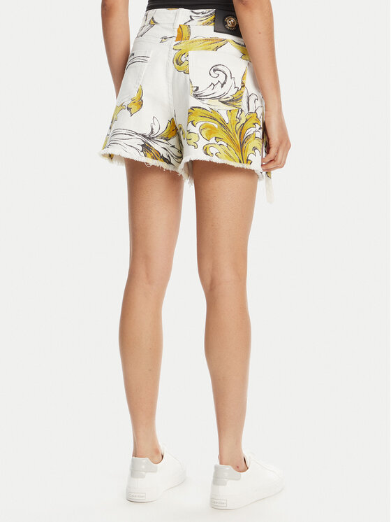 Versace Jeans Couture Versace Jeans Couture Kratke traperice 78HAD51B Bijela Straight Fit