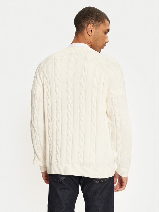 Pepe Jeans Pepe Jeans Pulover Camdem PM702455 Alb Regular Fit