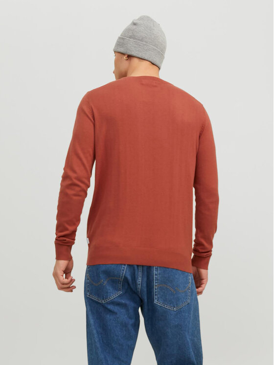 Jack & Jones Jack & Jones Sweter 12208364 Pomarańczowy Regular Fit