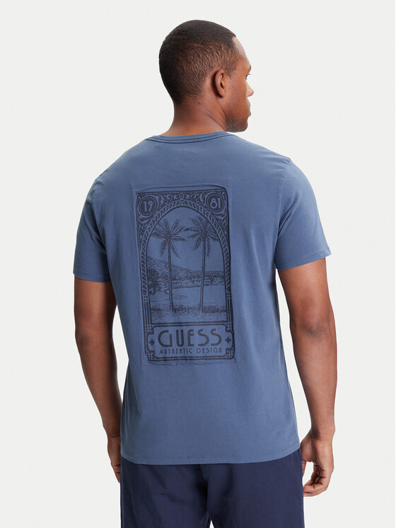 Guess Guess Tričko M5YI67 KBW41 Modrá Regular Fit