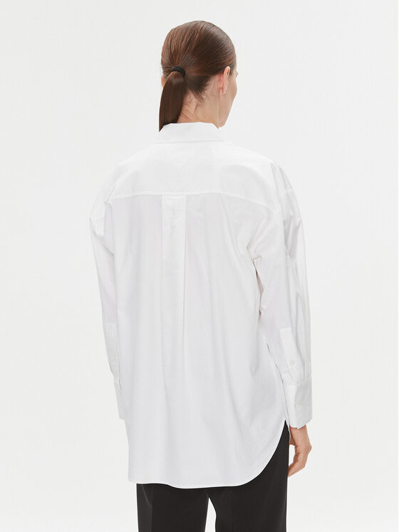 Tommy Hilfiger Tommy Hilfiger Camicia Varsity WW0WW39682 Bianco Oversize
