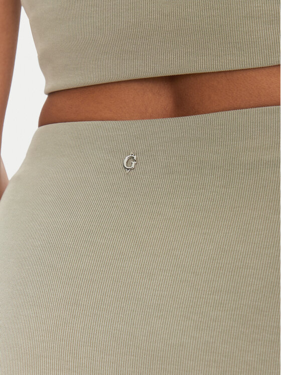 Guess Guess Midi suknja W5GD0E KAQL2 Kaki Regular Fit