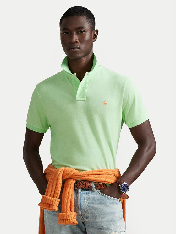 Polo Ralph Lauren Tricou polo 710536856502 Verde deschis Slim Fit