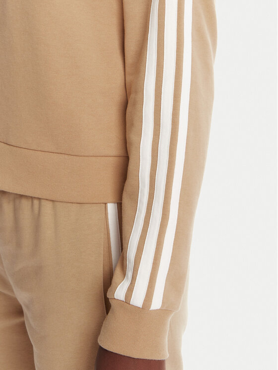 adidas adidas Džemperis ar kapuci Essentials 3-Stripes JY3133 Bēšs Regular Fit